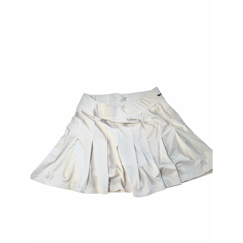 Vineyard Vines White Tennis Skort Performance Solid Pleat 3 inch Shorts Small